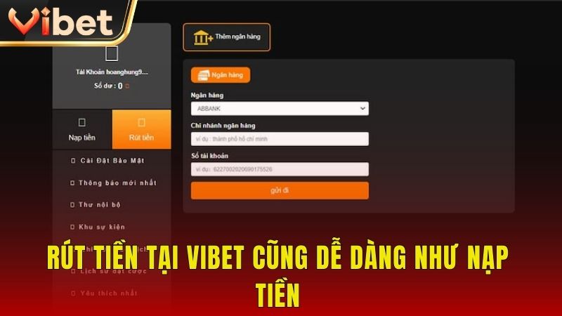 rút tiền vibet
